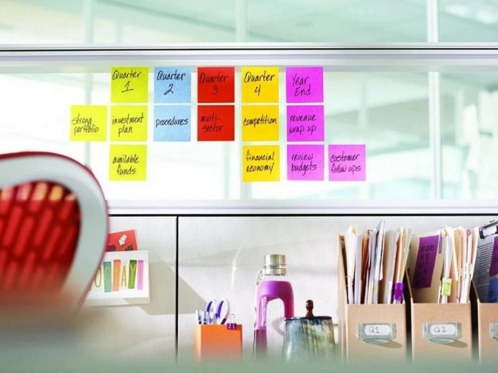 3M Sticky Notes 2160 Pack – Canary Yellow, Purple, Green