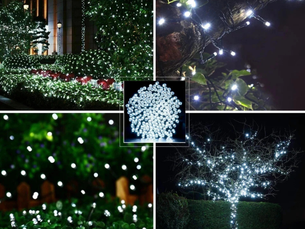 Lytworx 1200 LED White Solar Fairy Lights – Christmas String Decoration