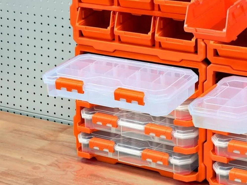Tactix 13-Compartment Storage Box – Removable Dividers & Detachable Tool Organizer