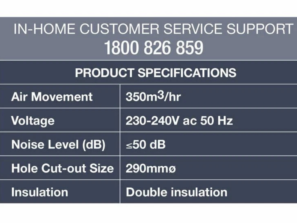 Arlec 250mm Ceiling Exhaust Fan – Powerful Bathroom & Kitchen Ventilation