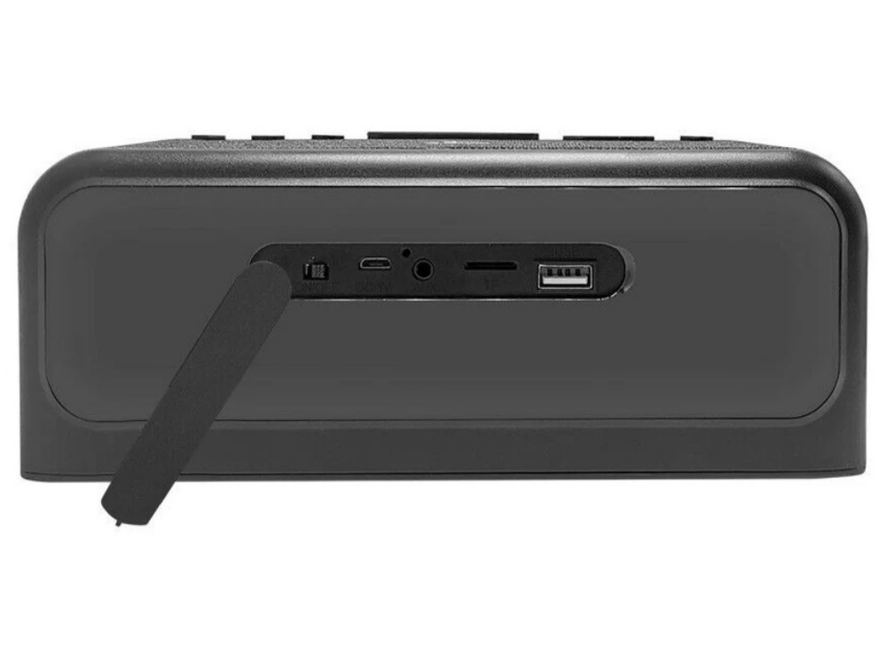 Laser Digital Alarm Clock – FM Radio, Wireless Charging & Bluetooth Speaker (Red)