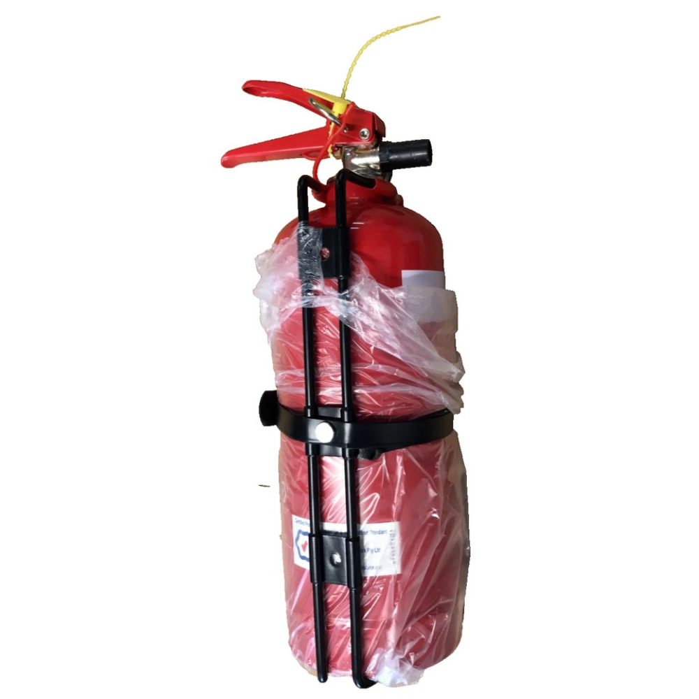 2 x FirePro 1kg Fire Extinguisher Dry Powder Car Boat Home Caravan W/ Bracket