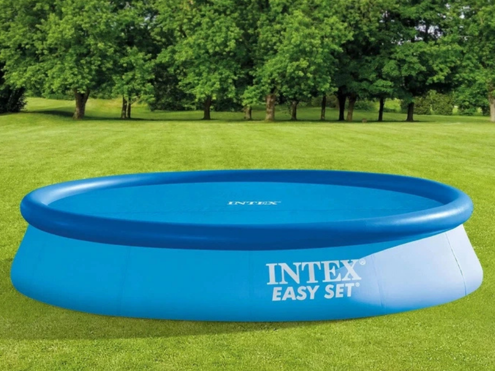 Intex 4.57m Round Above-Ground Pool Solar Cover – Outdoor Heating & Protection