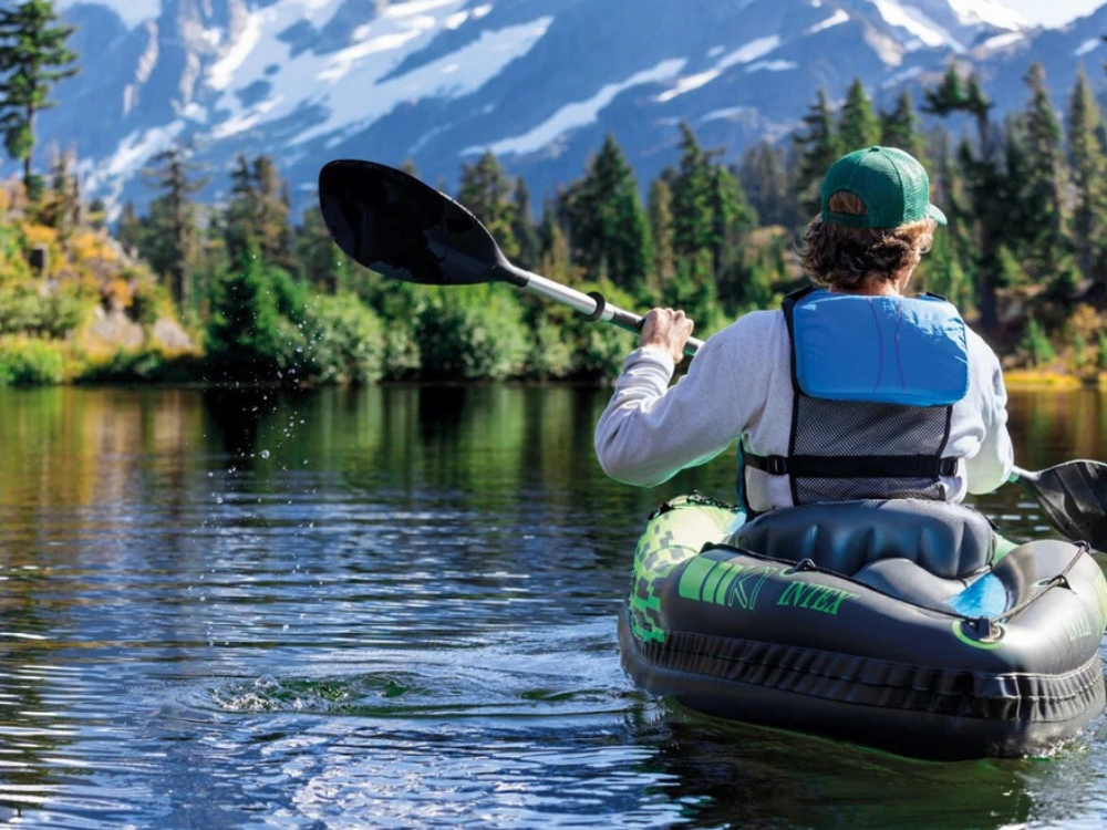 Intex Challenger K1 Inflatable Kayak 1-Person Paddle Raft Boat