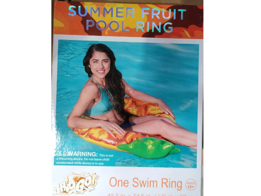 H2OGO Summer Pool Float – Inflatable Fruit Ring for All Ages
