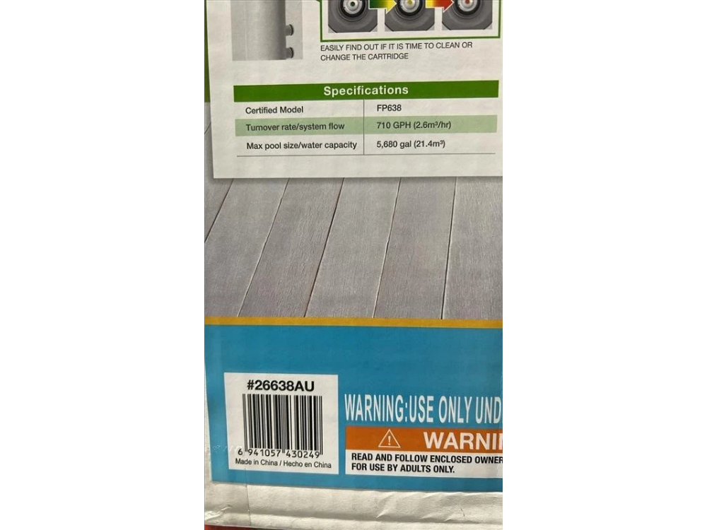 Intex Krystal Clear C1000 Cartridge Filter Pump – 220-240V