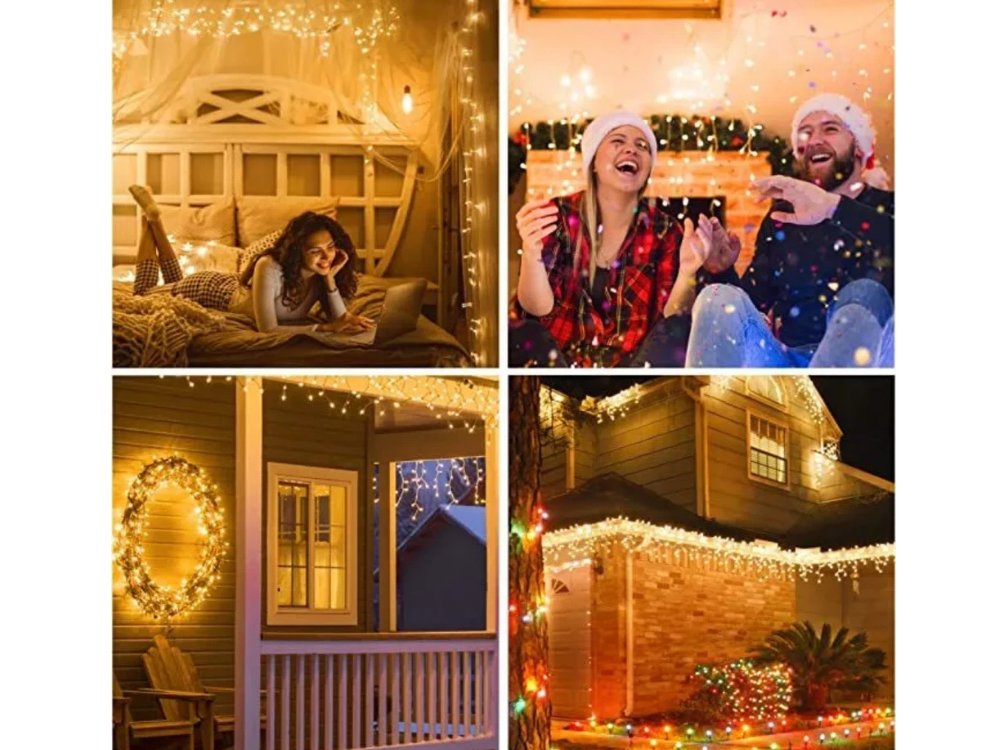 Lytworx 12.4m LED Fairy String Lights – 250 Warm White Bulbs