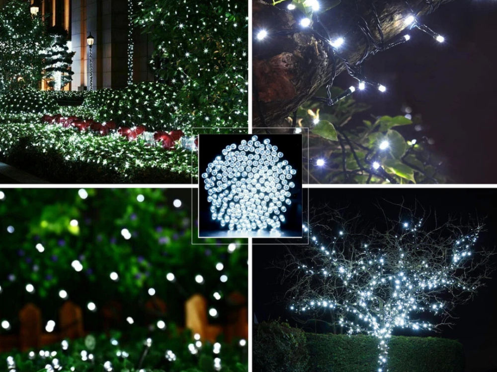Lytworx 250 White LED Fairy Lights – 12.4m Christmas String Decoration