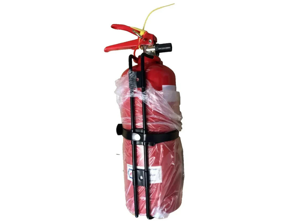 FirePro 1kg Dry Powder Fire Extinguisher with Bracket – Car, Boat, Home, Caravan