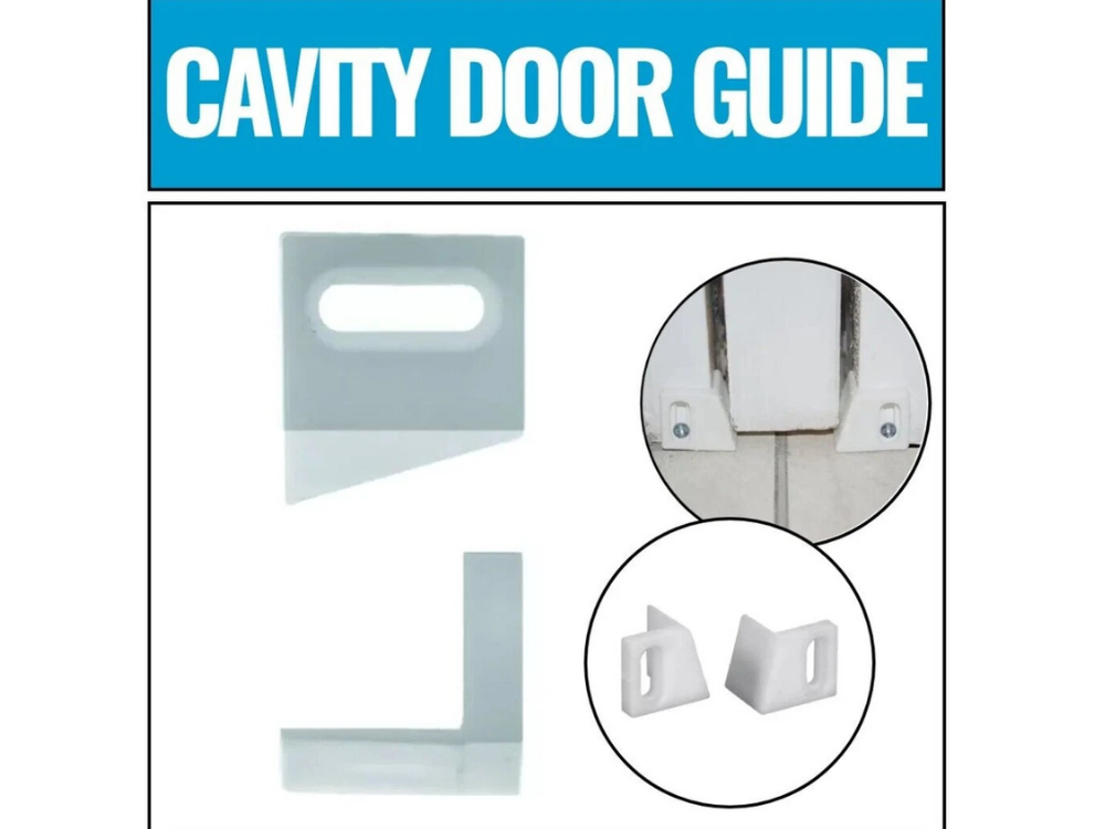 Rolltrak 2-Pack Adjustable Cavity Sliding Door Guide Tracks – Nylon Finish