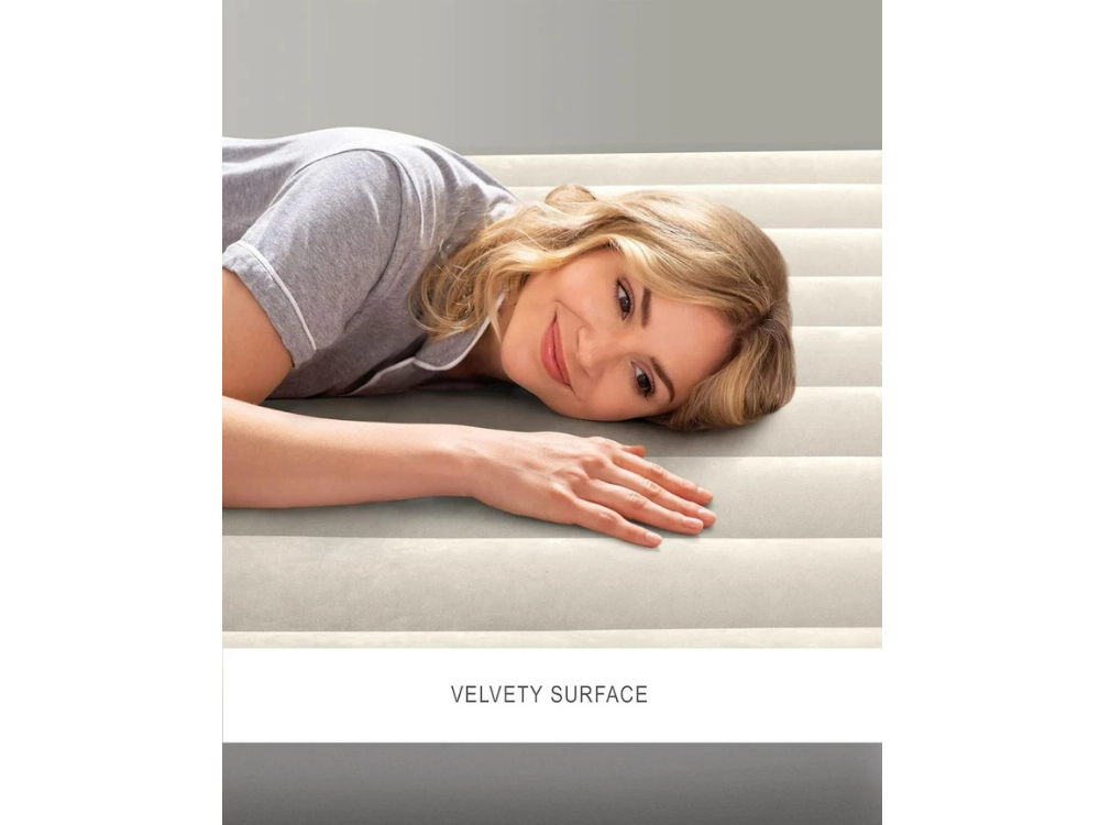 Intex Dura-Beam Queen Inflatable Air Mattress – 25cm Thick Airbed for Indoor & Camping