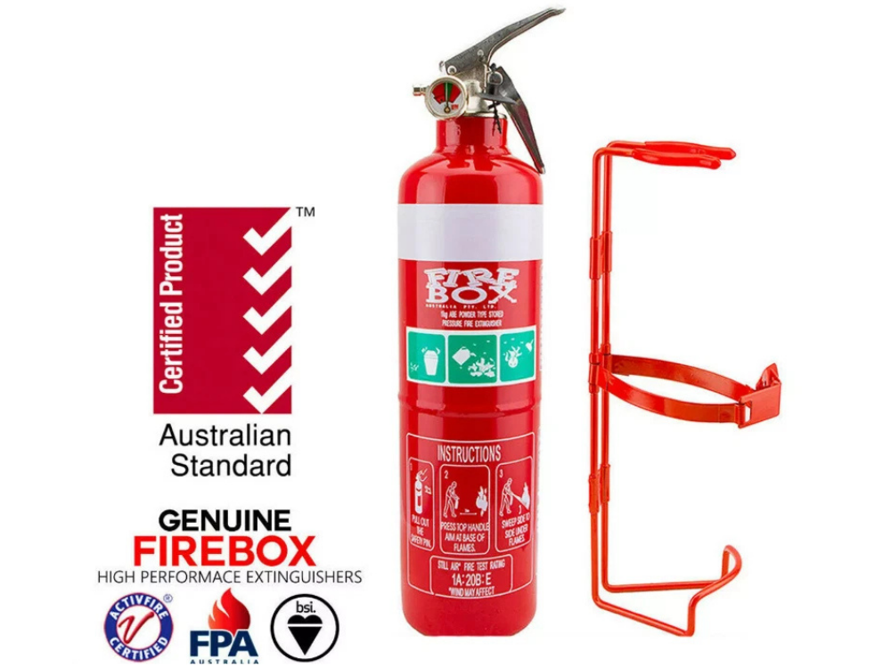 Firebox 1kg ABE Dry Powder Fire Extinguisher with Bracket