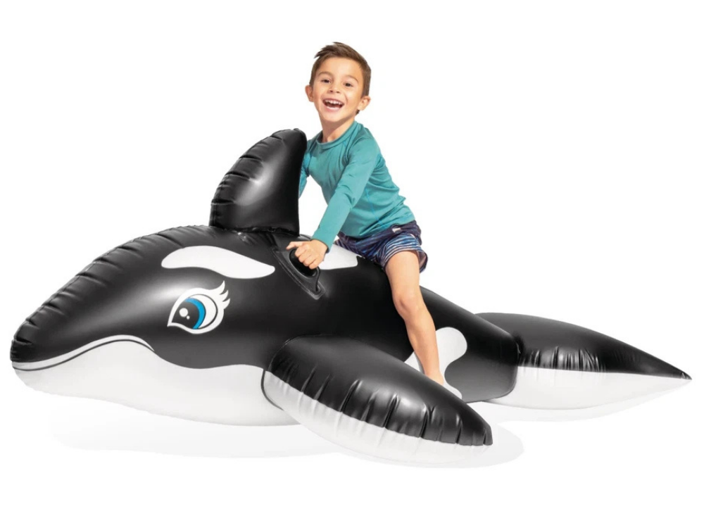 Intex Inflatable Whale Ride-On Float – Pool Water Lounge Toy for Kids 3+