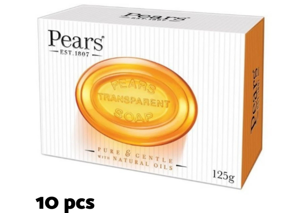 Pears Amber Transparent Soap – Gentle Care, Dermatologist Tested (Pack of 10, 20 & 40)