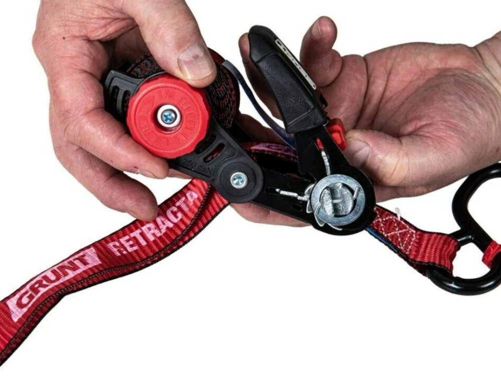 Grunt Manual Retractable Tie Straps 25mm x 3.5m – 2 Pack