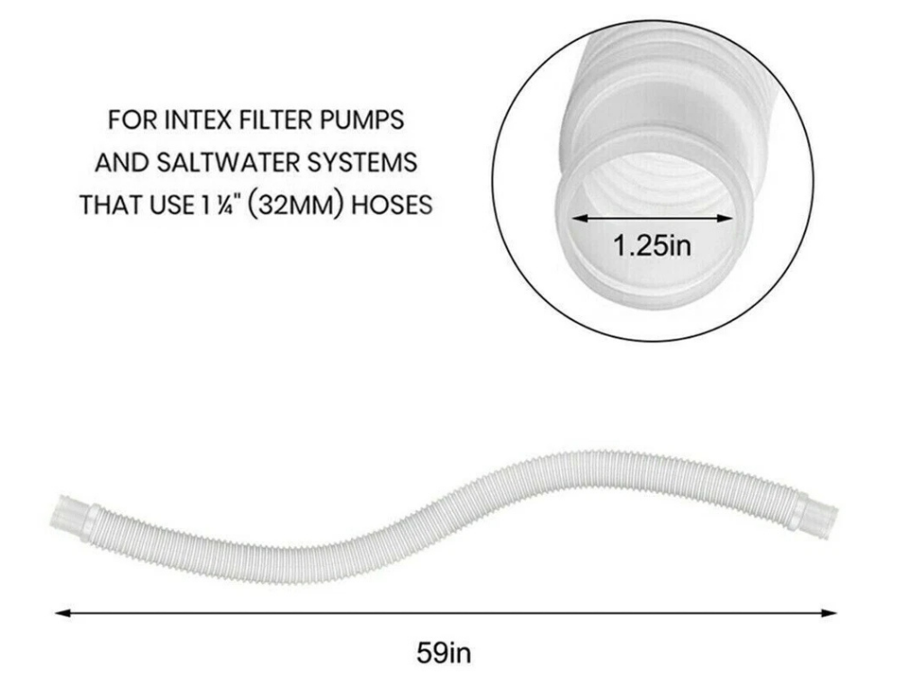 Genuine Intex 32mm Pool Pump Hoses – 6 Pack for Above Ground Pools