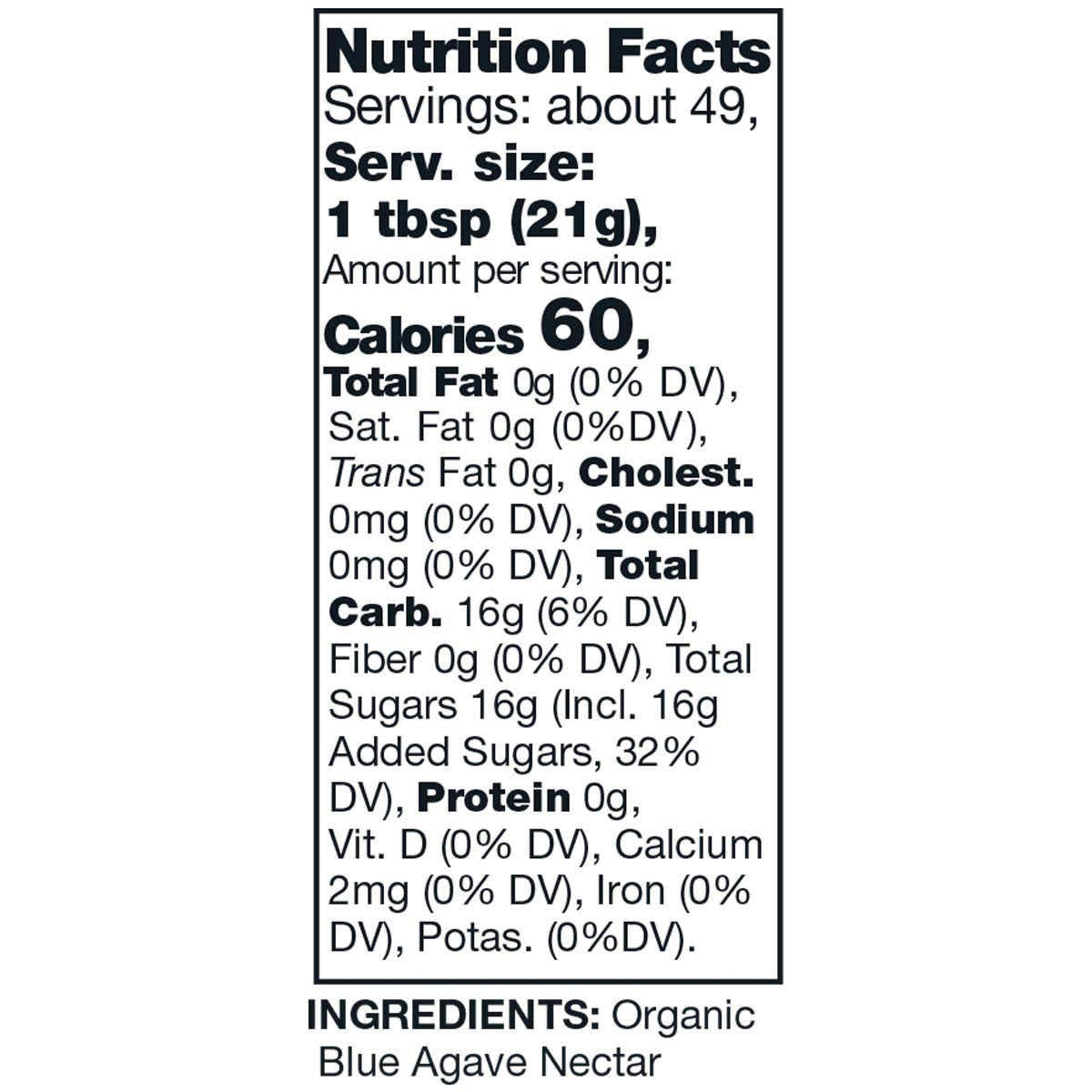 Kirkland Signature Organic Blue Agave All Purpose Sweetener, 36oz Bottle (Pack of 2, Total of 72 Oz)
