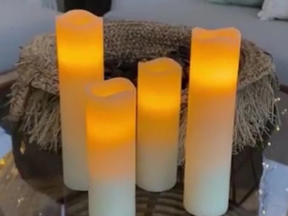 Lytworx Flameless LED Candles – Flickering, Battery Operated, Warm White 4 Pack