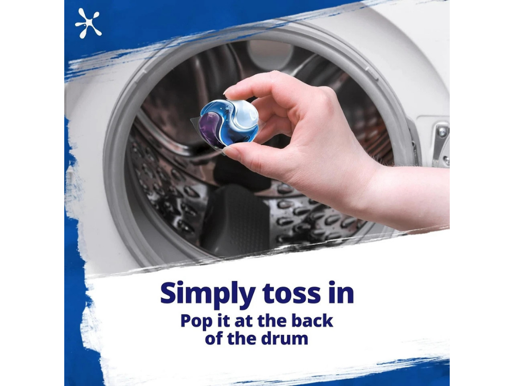 OMO Triple Active 3-in-1 Laundry Capsules – Detergent & Stain Remover, 100 Pack