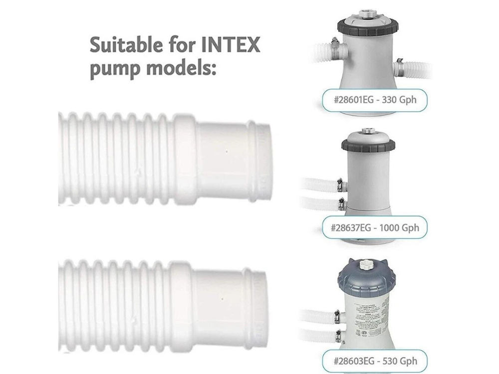 Genuine Intex 32mm Pool Pump Hoses – 2 Pack for Above Ground Pools