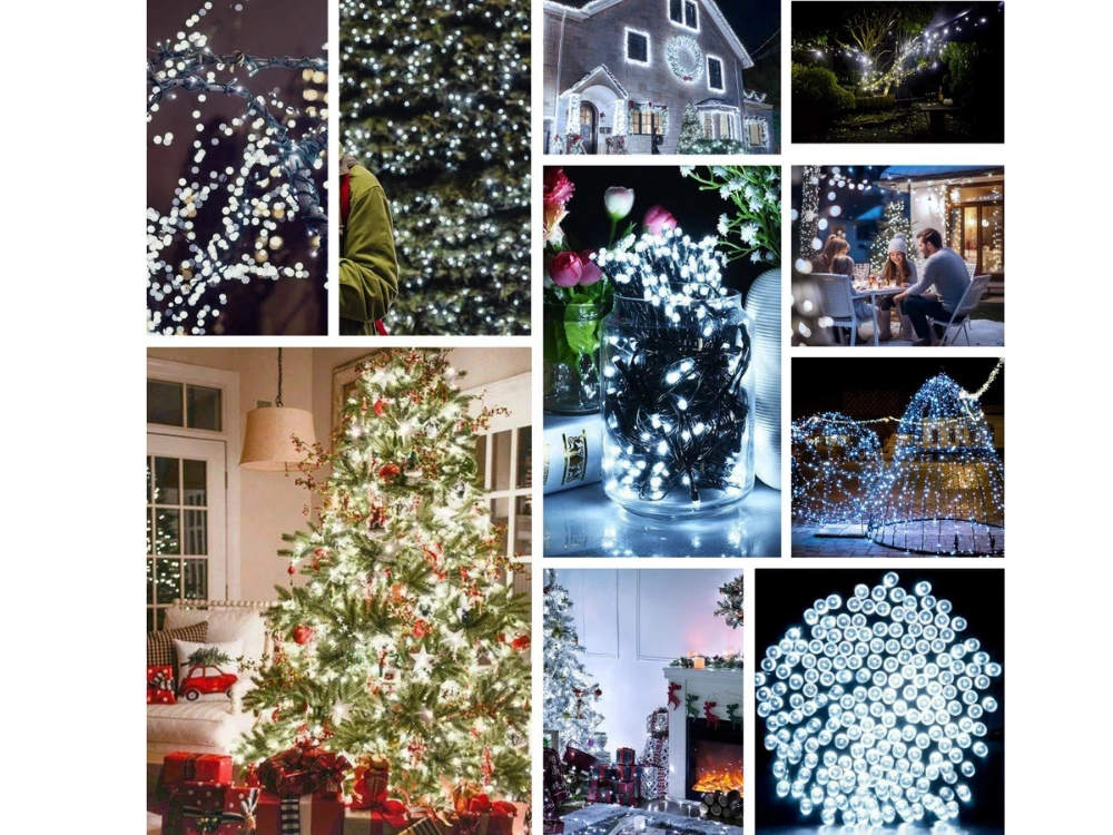 Lytworx 1200 LED White Solar Fairy Lights – Christmas String Decoration