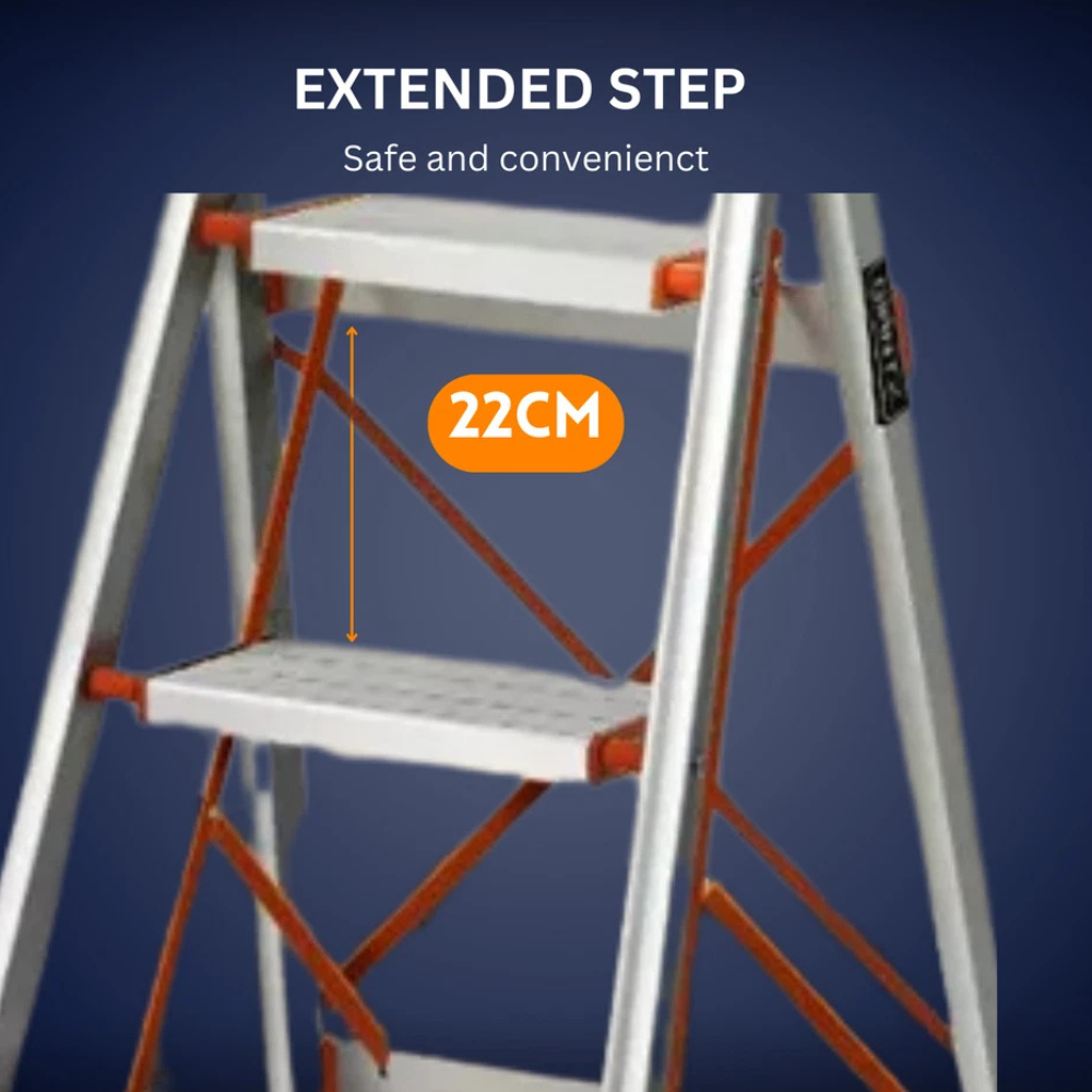 Katashi 3 Step Ladder Steel Multi Purpose Folding Light Weight Platform
