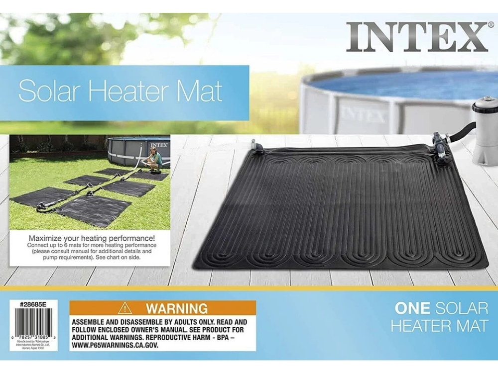 2x Intex Solar Heater Mat 120cm – Pool Pump Warmer for Above Ground Pools