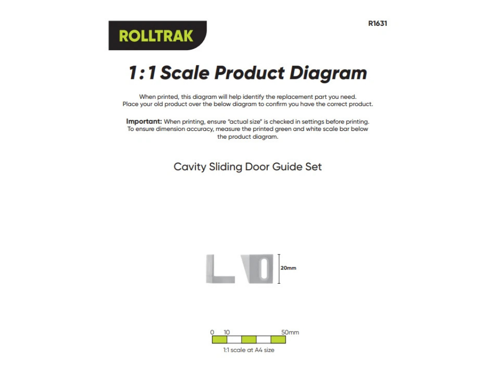 Rolltrak 2-Pack Adjustable Cavity Sliding Door Guide Tracks – Nylon Finish