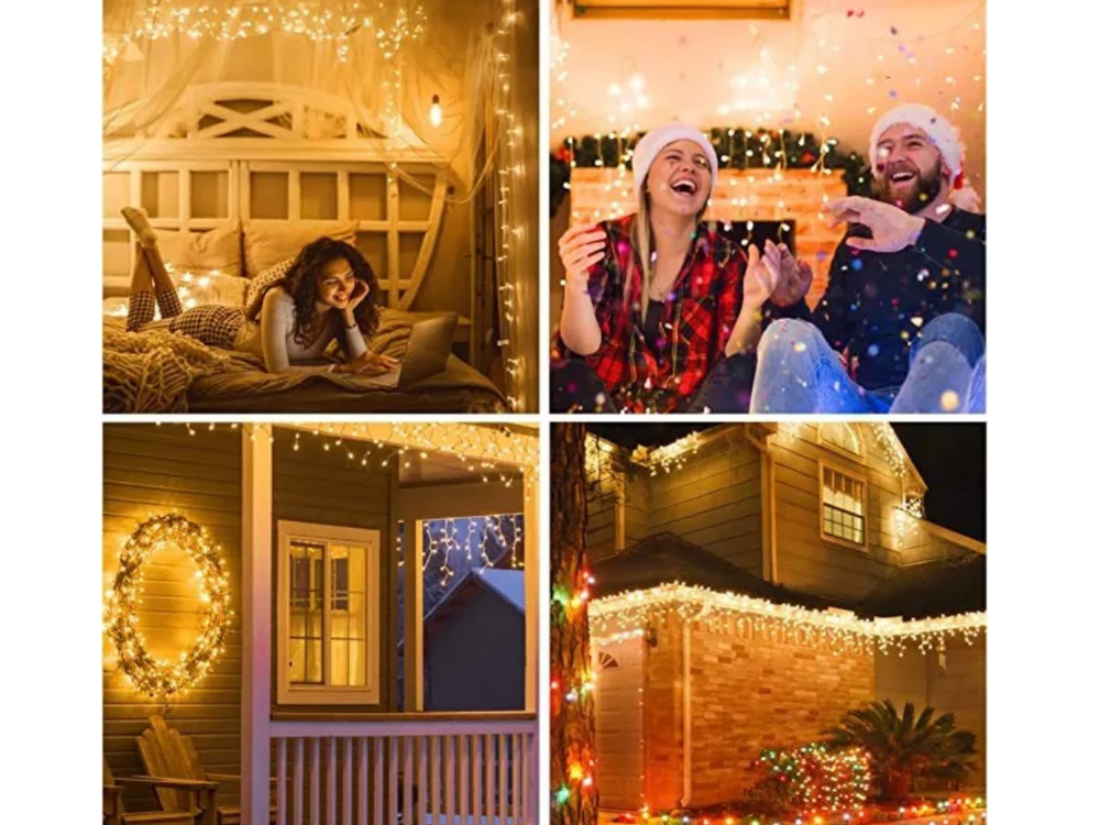 Lytworx 12.4m LED Fairy String Lights – 250 Warm White Bulbs