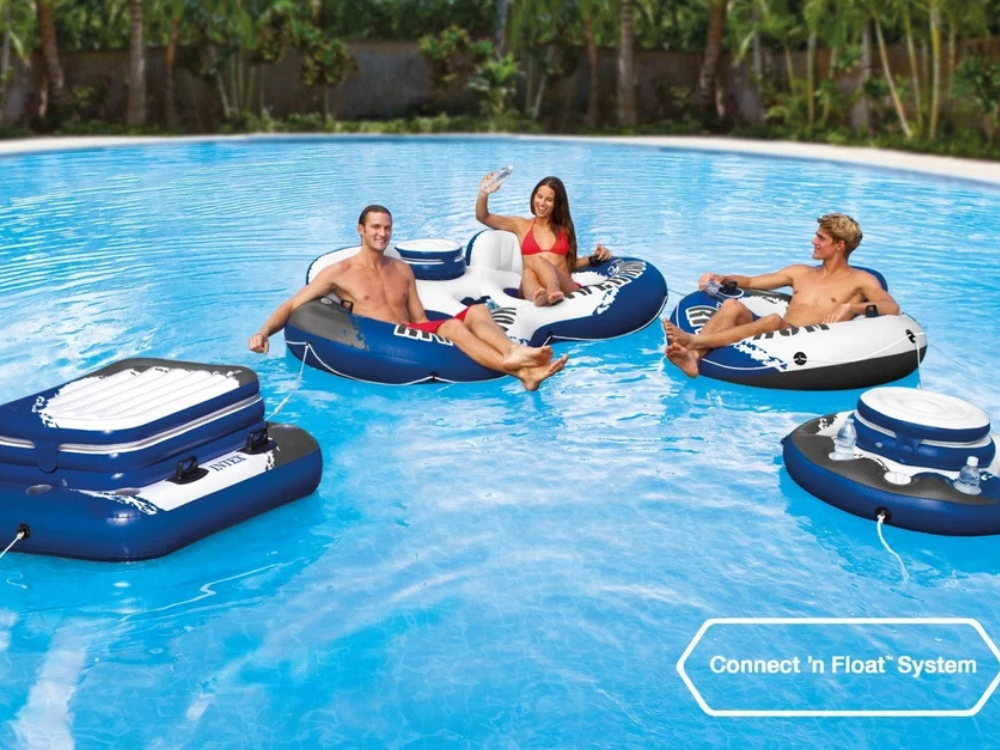 Intex River Run 2-Person Inflatable Lounge Float with Cooler