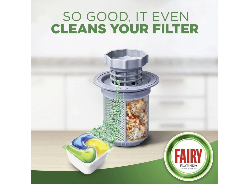 Fairy Platinum Dishwasher Capsules 113 Pack – Lemon Fresh