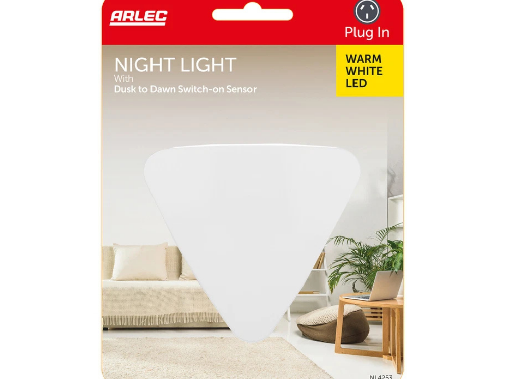 Arlec Plug-In LED Night Light – Dusk to Dawn Sensor