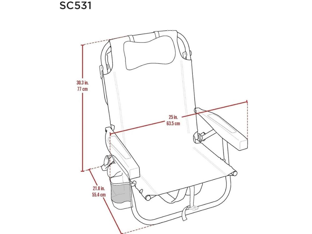 Tommy Bahama Outdoor Folding Chair with Backpack