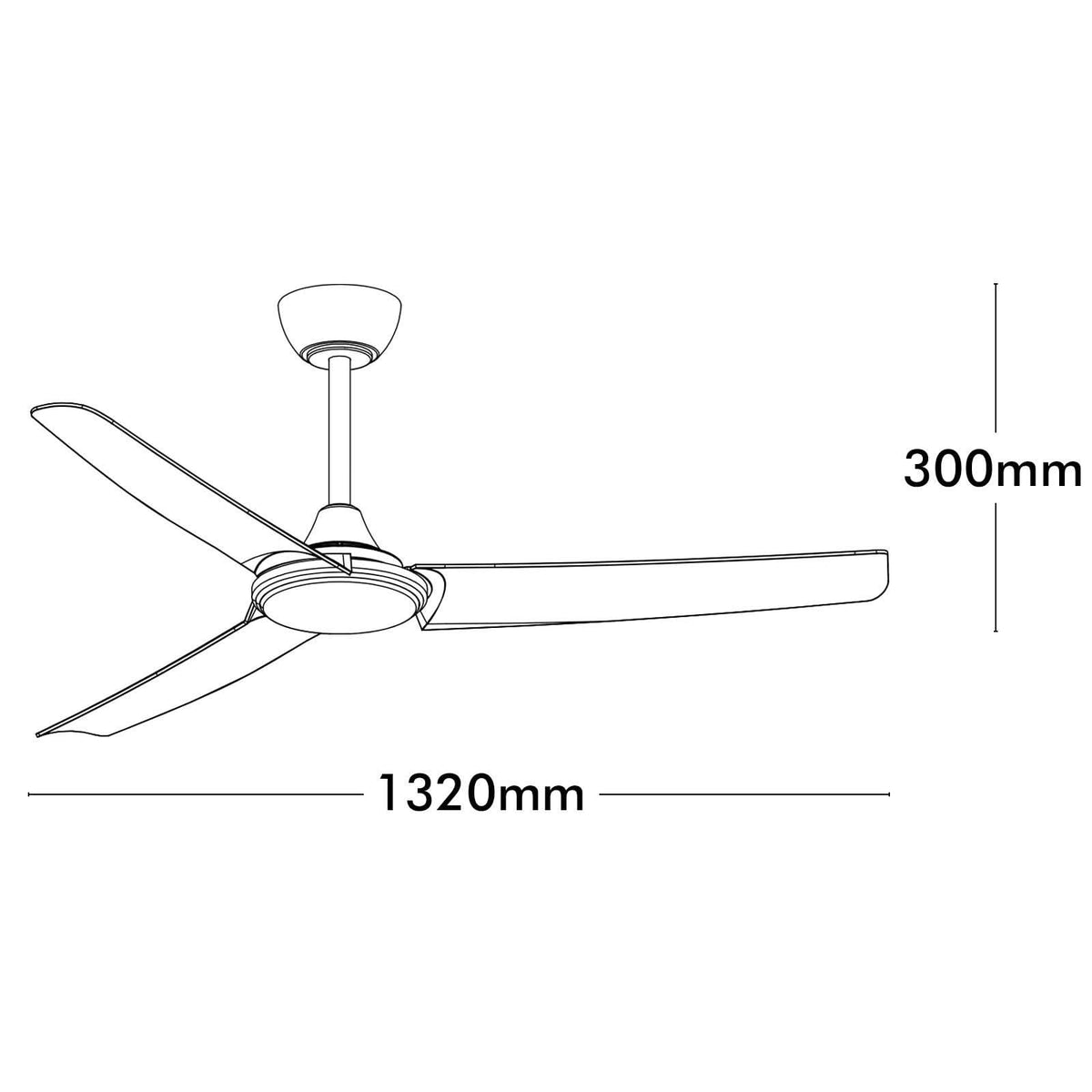 Brilliant Duque 132cm DC Ceiling Fan 3 Blade with Remote Control