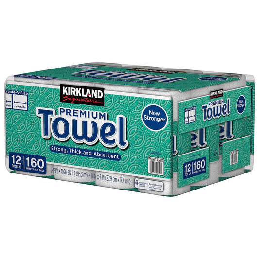 Kirkland Signature Kirkland Paper Towels, 1 Pack of 12 Rolls, Multicolor