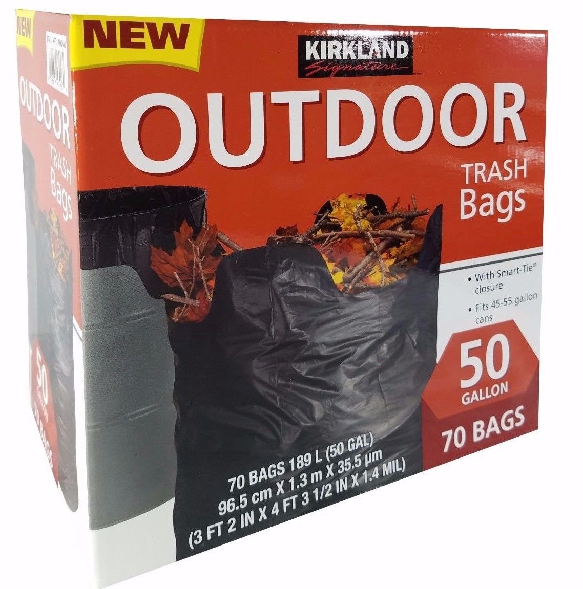 Kirkland Signature Outdoor 50 Gallon Trash Bags (70 Pack)