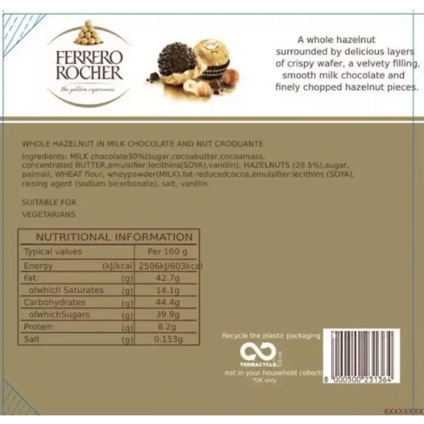 Ferrero Rocher Fine Hazelnut Chocolates