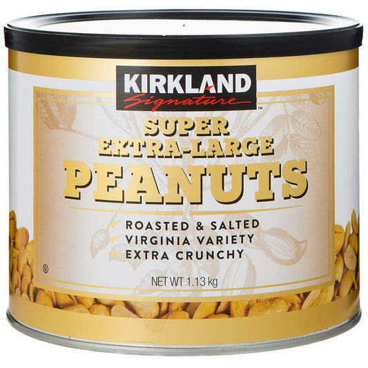 Kirkland Signature Super Extra Large Peanuts Roasted & Salted Virginia Variety Extra Crunchy