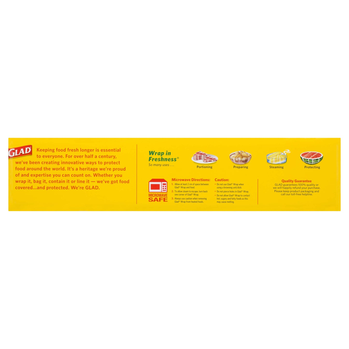 Glad Wrap, 300 Metre Clear Cling Wrap, BPA-Free, Microwave Ready, 300m x 33cm, 1 Count