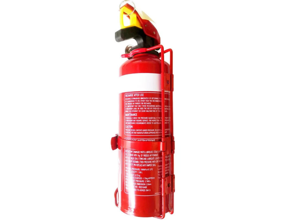 Ready2Fire 1kg ABE Dry Powder Fire Extinguisher with Bracket – Car, Home & Caravan