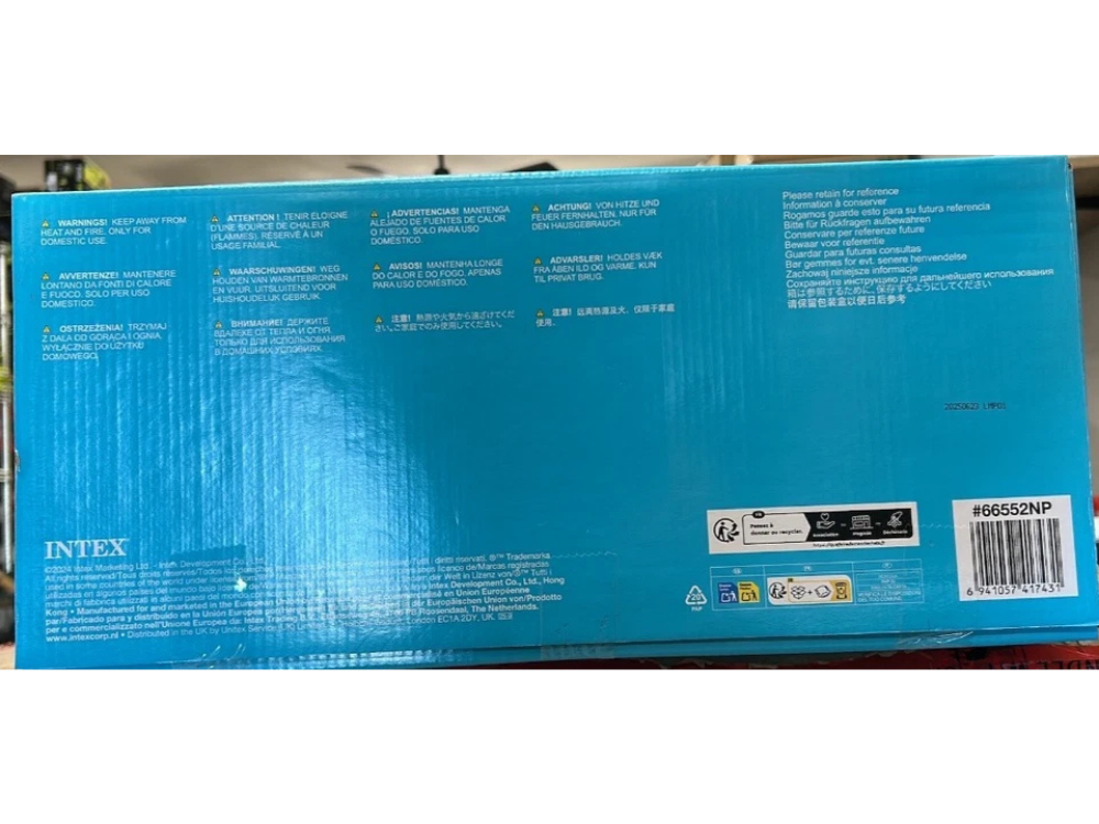 Intex Inflatable Pull-Out Sofa Bed – Air Couch Lounge for Camping with Drink Holder