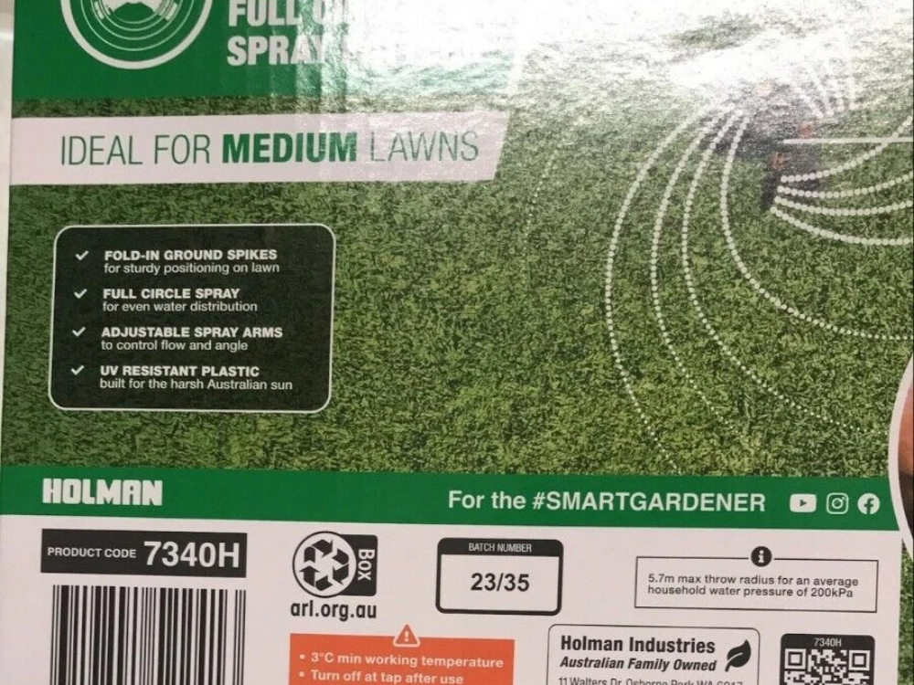 Holman 3-Arm Retractable Sprinkler Spike – Garden & Lawn Water Sprayer