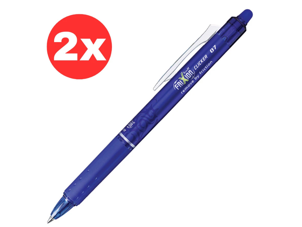 Pilot FriXion 0.7 Retractable Erasable Pen – Ball Clicker, Blue/Red/Black (1x, 2x, 4x)