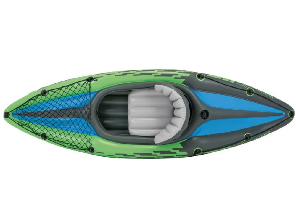 Intex Challenger K1 Inflatable Kayak – 1-Person Paddle Boat for Fishing & Recreation