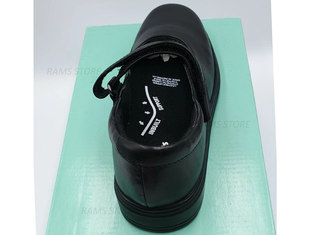 New CLARKS Black Leather School Shoes – Boys & Girls Mary Jane Uniform