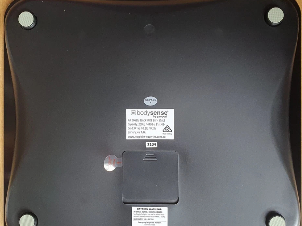 Bodysense Propert Digital Bathroom Scale – 200kg Glass, Wide Platform