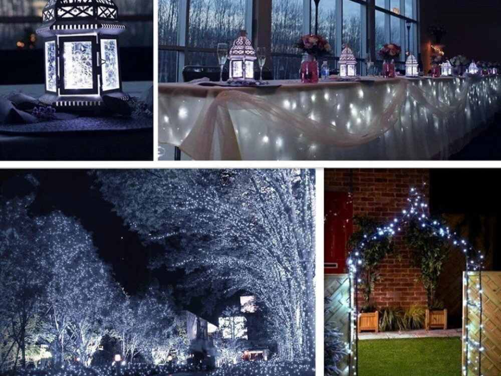 2x Lytworx 250 White LED Fairy Lights – 12.4m Christmas String Lights