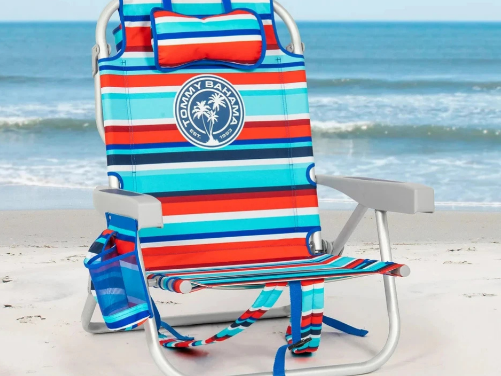 2x Tommy Bahama Backpack Cooler Chairs with Storage Pockets