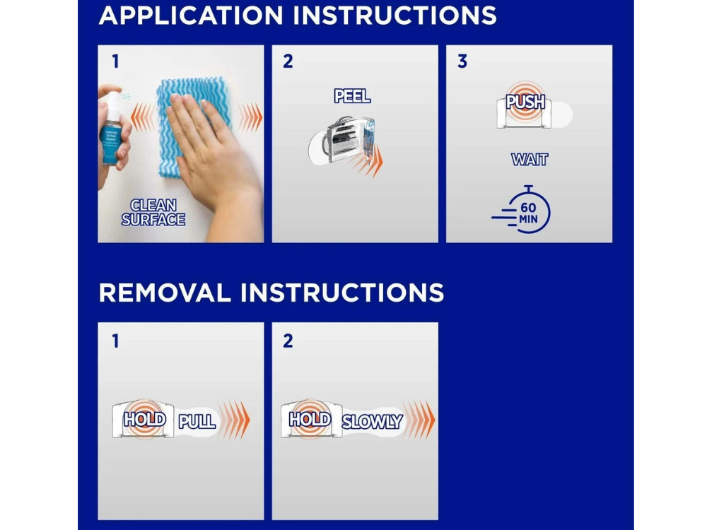Permastik 12 Clear Cord Clips – Cable Ties Holder & Organiser