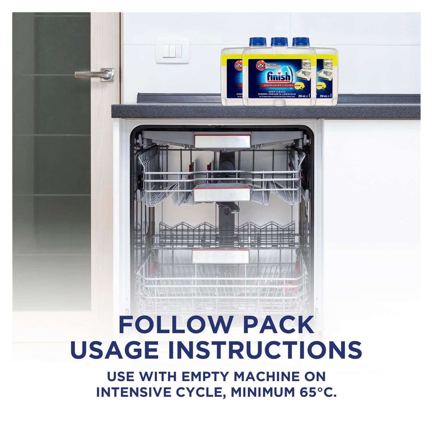 Finish Dishwasher Cleaner, Lemon Sparkle